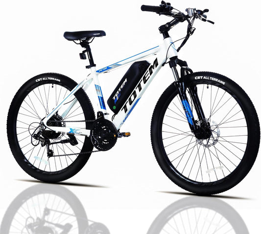 Totem Electric Bike for Adults 26”, Mountain Ebike 350W Motor, 20MPH Victor 2.0 with 36V 10.4Ah Removable Battery, E-MTB with Shimano 21 Speed Gears, Upgraded Adjustable Stem, UL2849 Certified